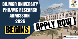 Dr MGR University Phd MS Research Admission 2026 Begins Apply by January 31